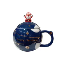 Caneca Natalina Azul 8X7.7CM 400ML