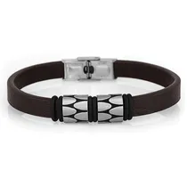Pulseira Masculino Daniel Klein DKJ.13.10002-2 - Marrom/Prata
