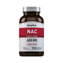 Suplemento Piping Rock N-Acetyl Cysteine 600MG 250 Cápsulas
