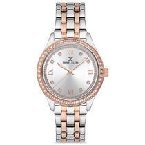 Relogio Analogico Feminino Daniel Klein DK.1.12699-6 Premium Ladies / Pulseira de Aco Inoxidavel - Prata/Rose Gold