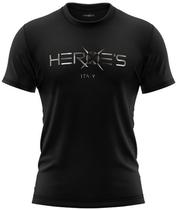 Camiseta Heroe's Uomo Preto/Silver - Masculina