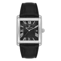 Relógio Analógico Masculino Daniel Klein DK.1.13909-2 Premium Gents / Pulseira de Couro Genuino - Prata/Preto