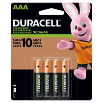 Pilha Recarregável Duracell AAA 900 Mah - 4 Unidades