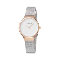 Relógio Analógico Feminino Daniel Klein Fiord DK11986-3 - Prata/Rosa Ouro