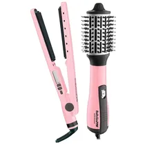 Kit Babylisspro Nano Titanium BNTPBKPP44UZ Escova/ Prancha/ Bivolt - Rosa