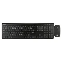 Teclado e Mouse Sem Fio Smartfy TW02B Português Negro