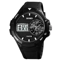 Relogio Unissex Analógico-Digital Skmei 1761 BKBK Preto