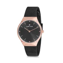 Relógio Analógico Feminino Daniel Klein Fiord DK12203-5 - Preto e Rosa Ouro