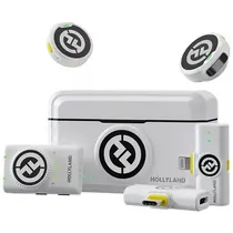 Microfone Sem Fio Hollyland Lark M2 Combo com USB-C/Lightning - Ivory White (Anatel)