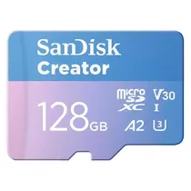 Cartão de Memória Micro SD Sandisk Creator 128GB 190MBS - SDSQXAA-128G-GN6MS