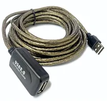 Cable Extensor USB 15M AM/Af 2.0 com Amplificador  Cable Exten...