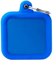 Medalha de Identificação Myfamily Hushtag Quadrado HTA03BLUE - Azul