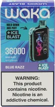 Vape Descartável Waka Blast Blue Razz + Ice Blast 36000 Puffs