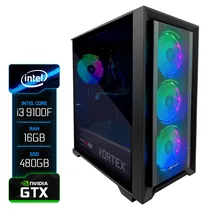 PC Montado Up Gamer Vortex, Intel Core i3 9100F 3.60GHZ, GTX730 4GB, Ram 16GB DDR3 2666MHZ, SSD 480GB 2.5", Placa Mãe H310, Fonte 400W, 4X Fans Argb, Cooler Processador