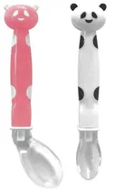 Kit Colher Pandinha Buba 08233 - 2 Peças (Rosa)