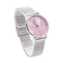 Relógio Analógico Feminino Ik Colouring 98469L - Prata/Rosa