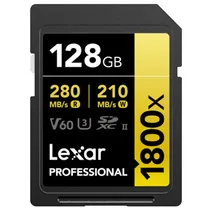 Memoria Lexar SD 128GB 210MB/s V60 U3