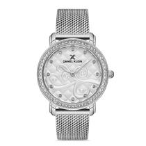 Relogio Analogico Feminino Daniel Klein DK.1.12730-1 Premium Ladies / Pulseira de Malha - Prata