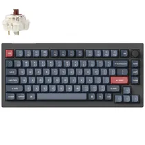 Teclado Gamer Mecânico Keychron V1 Max RGB Sem Fio Switch Brown - Carbon Black (Inglês)