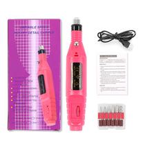 Lixa Eletrica para Unhas Aparelho Lixador de Unha e Tira Cuticula Manicure / Pedicuro 100/240V 50/60HZ - Rosa