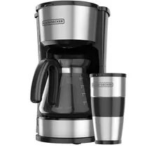 Cafeteira Black Decker CM0755S-CL para Até 14 Xícaras/220V - Prata/Preto