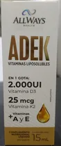 All Ways Medical Vitamina Adek Vitaminas Liposolubles 15ML Carton Blanco