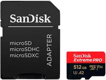 Memória Sandisk Microsdxc Extreme Pro SDSQXCD-512G-GN6MA Uhs-I 512GB 200MB/s