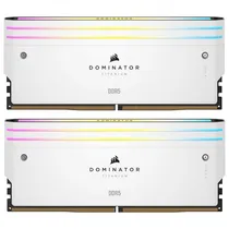 Memória Corsair Dominator Titanium, RGB, DDR5 96GB (2X48GB), 6400MHZ, C/DissiPador, CMP96GX5M2B6400C32W, Branco  Memória Cor...