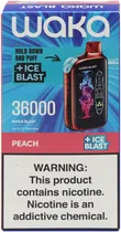 Vape Descartável Waka Blast Peach + Ice Blast 36000 Puffs