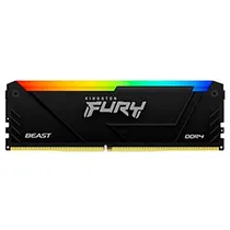Memória Ram Kingston Fury Beast DDR4 32GB 3200MHZ RGB - Preto (KF432C16BB2A/32)