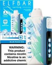 Vape Descartável Elf Bar Ice King - Blue Razz Ice 40000 Puffs
