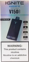 Vape Descartável Ignite V150 Pro Blueberry Ice 15000 Puffs