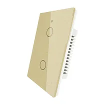 Interruptor de Luz Inteligente Moes WS-US2-RFG-N Wi-Fi RF 2 Botões - Dourado