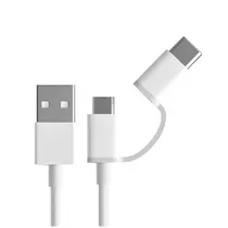 Cabo Xiaomi SJX02ZM USB 2 Em 1 USB-A/Microusb/USB-C 1M  Cabo Xiaomi...