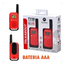 Radio Walkie Talkie Motorola T110 25KM/16MILHAS FRS/GMRS -(BK)