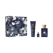 Kit Perfume Versace Dylan Blue Pour Homme Edt 100ML + 5ML + Shower Gel