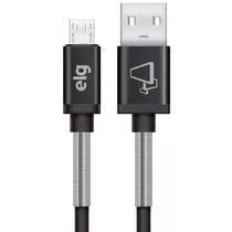 Cabo Micro-USB Elg SP510BK 1M Inox Negro