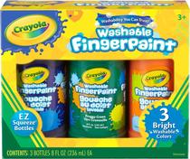 Tempera Crayola Washable Fingerpaint 55-1311 (3 Unidades)