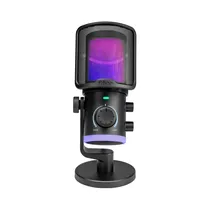 Fifine Microfonos AM6 RGB Condenser USB-C Black