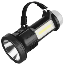 Ecopower Linterna EP-8122 3 En 1 Recargable/Solar Negro