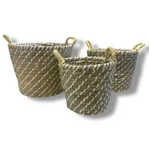 Set Artesanal de Rattan 3 Piezas