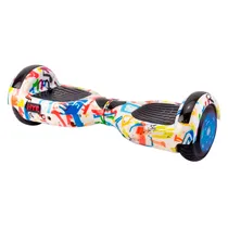 Scooter Eletrico Hye 6.5" Bluetooth LED + Bolsa - Full Color Branco