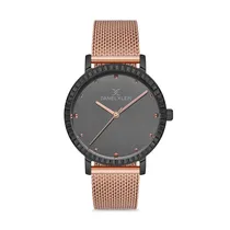 Relógio Analógico Feminino Daniel Klein Premium DK.1.12532-4 - Preto/Rosa Ouro