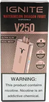 Vape Descartável Ignite V250 Watermelon Dragon Fruit 25000 Puffs Rose