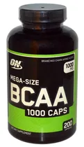 Optimum Nutrition Mega Size Bcaa 1000 Caps 1000MG 200 Cápsulas