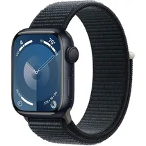 Apple Watch Series 9 Caixa de Alumínio Em Meia-Noite e Correia Esportiva Loop Em Cor Meia-Noite 45 MM MR9C3LW/A