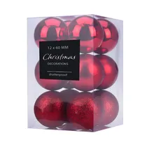 Set de Pelotas Navideñas KPM 043233 12 Unidades