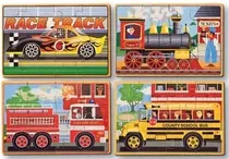 Puzzles Veiculo Madera Melissa & Doug 13794 (4 X 12 Peças)