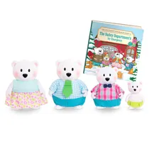 Battat Figuras Li'L Woodz Familia de Osos Polares Plastico Multicolor