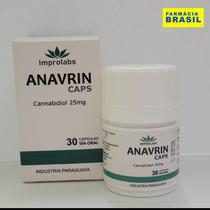 CBD Canabidiol Cannabidiol Caixa 30 Capsulas, Comprimidos Anavrin 25MG Livre de THC Tem Registro Sanitario.